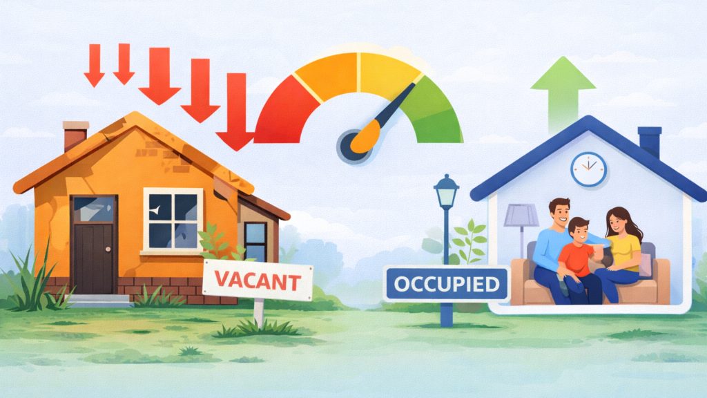 Vacant Homes Lose Value Faster Than Occupied