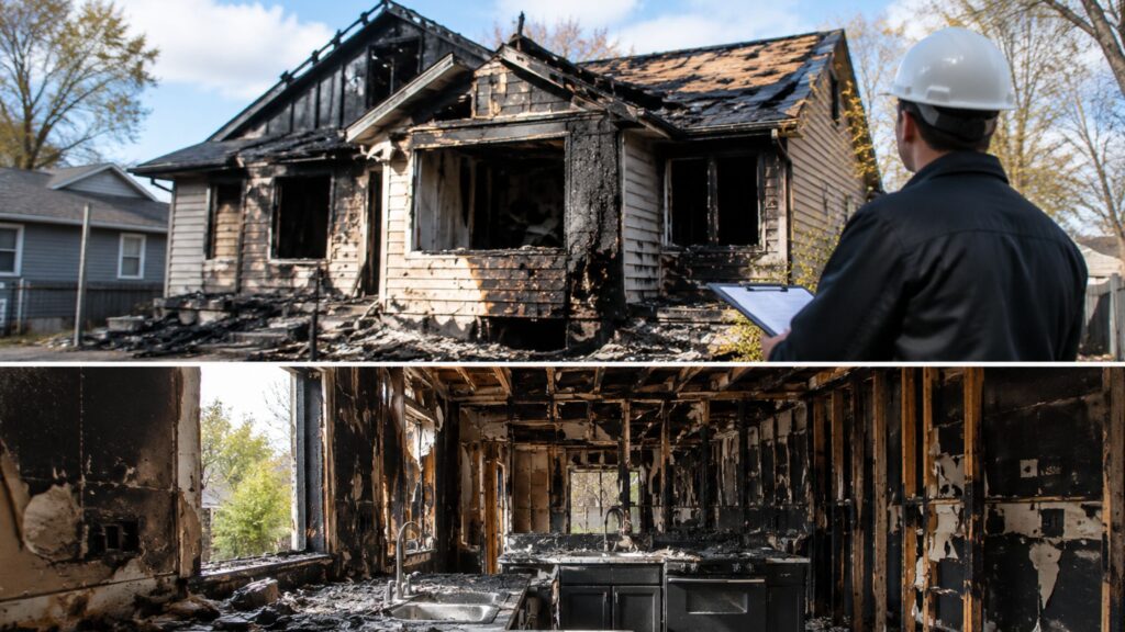 Fire-Damaged House